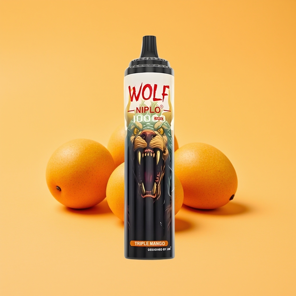 JNR Wolf Niplo 10000 Puffs Disposable Vape Tredobbelt Mango 20ml 650mAh