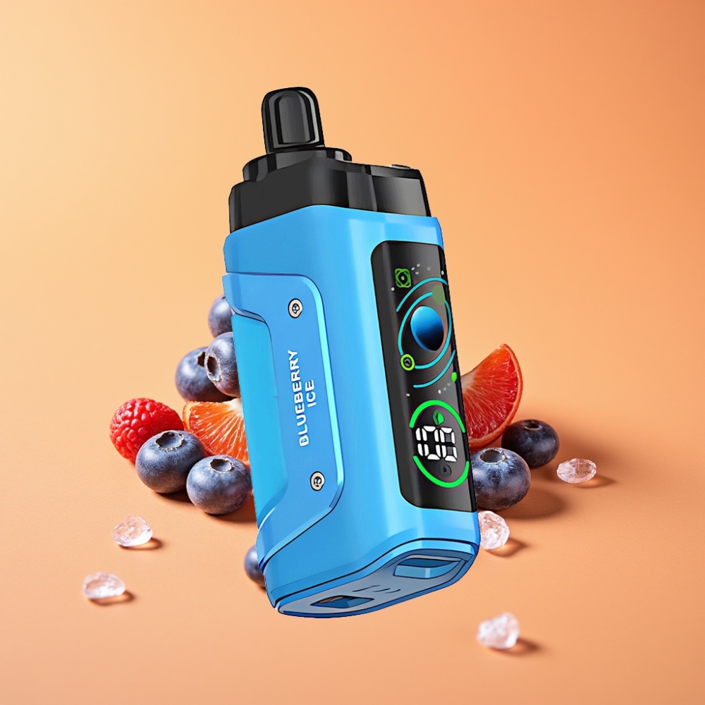 Razz Bar 45000 Puffs Disposable Vape Blåbær Is med 1.0 Ohm Mesh Coil og Justerbar Luftstrøm