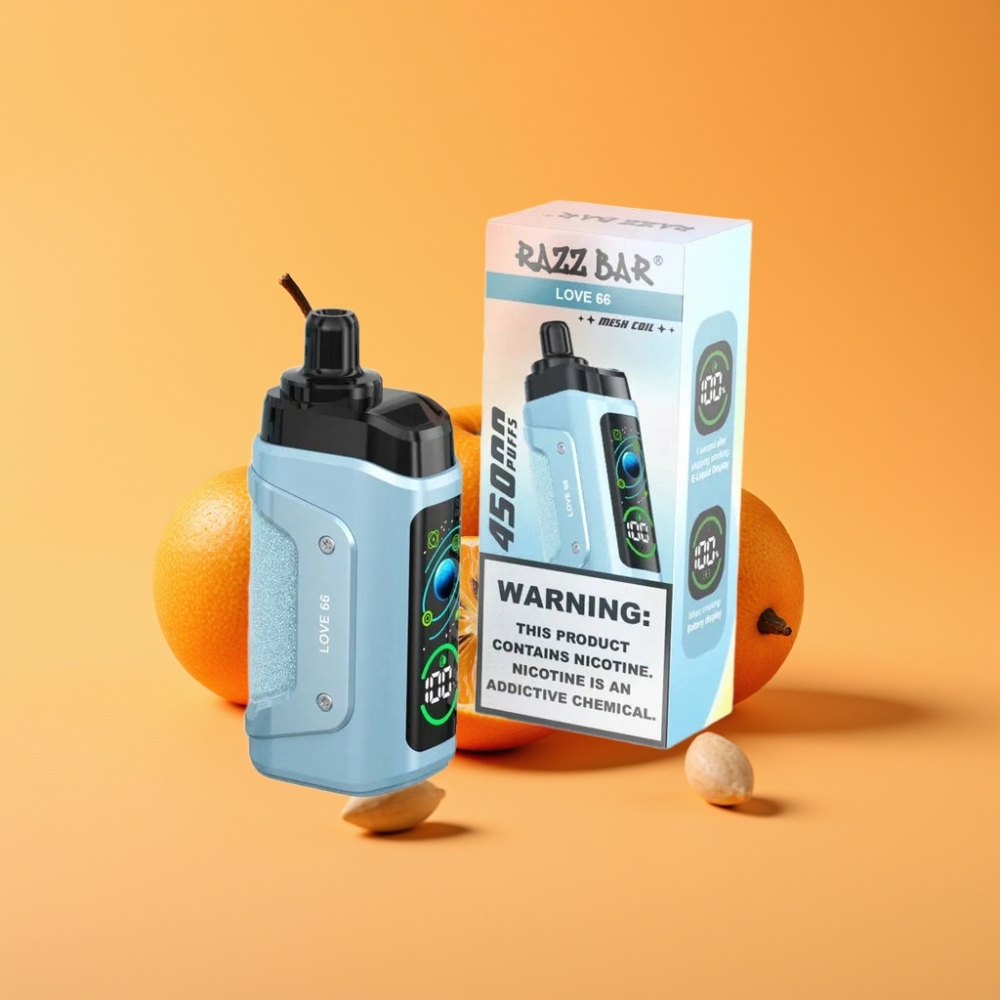 Razz Bar 45000 Puffs Disposable Vape Kærlighed 66 med 1,0 Ohm Mesh Coil
