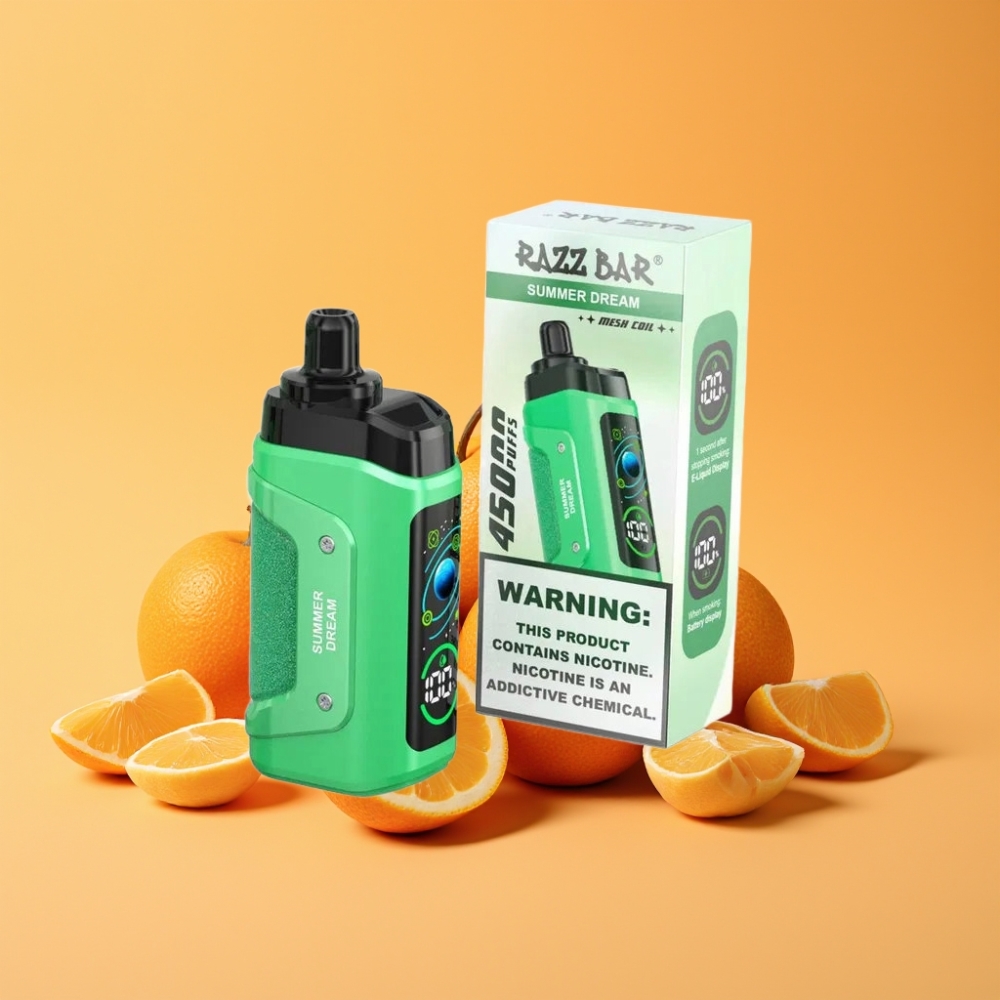 Razz Bar 45000 Puffs Disposable Vape Sommer Drøm med 1.0 Ohm Mesh Coil