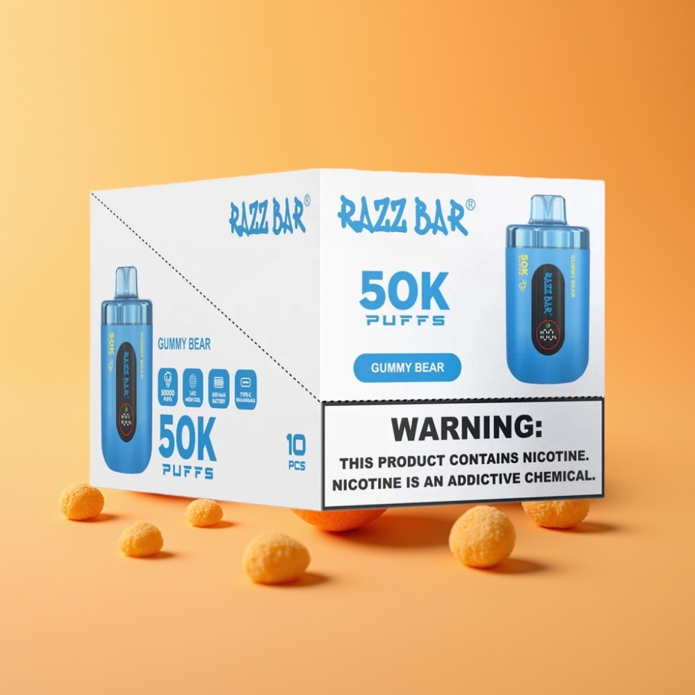 Denmark distributors Razz Bar 50K Puffs Disposable Vape Gummibjørn